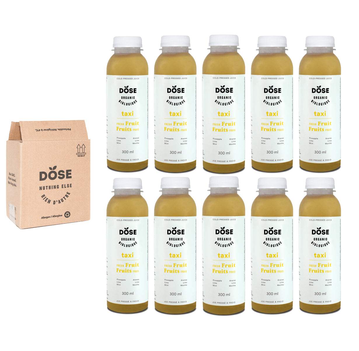 TAXI – 10 organic cold-pressed juices 300ml