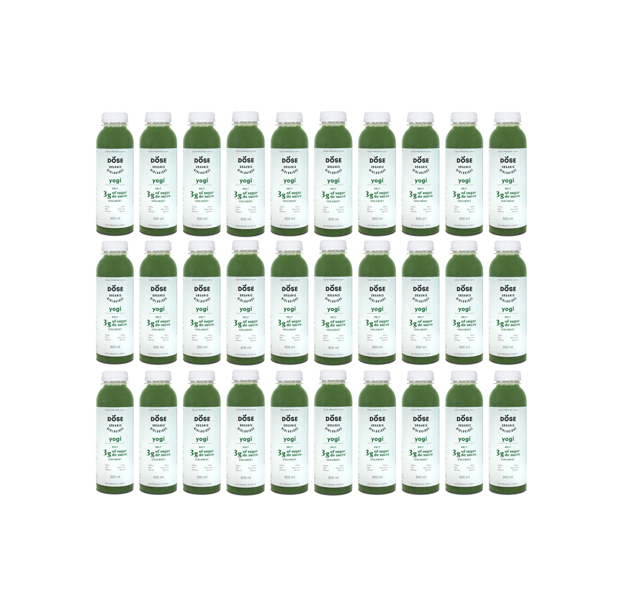 EXPERT Jus Vert YOGI - Pack défi 1 mois - 30 jus biologiques pressés à froid 300ml
