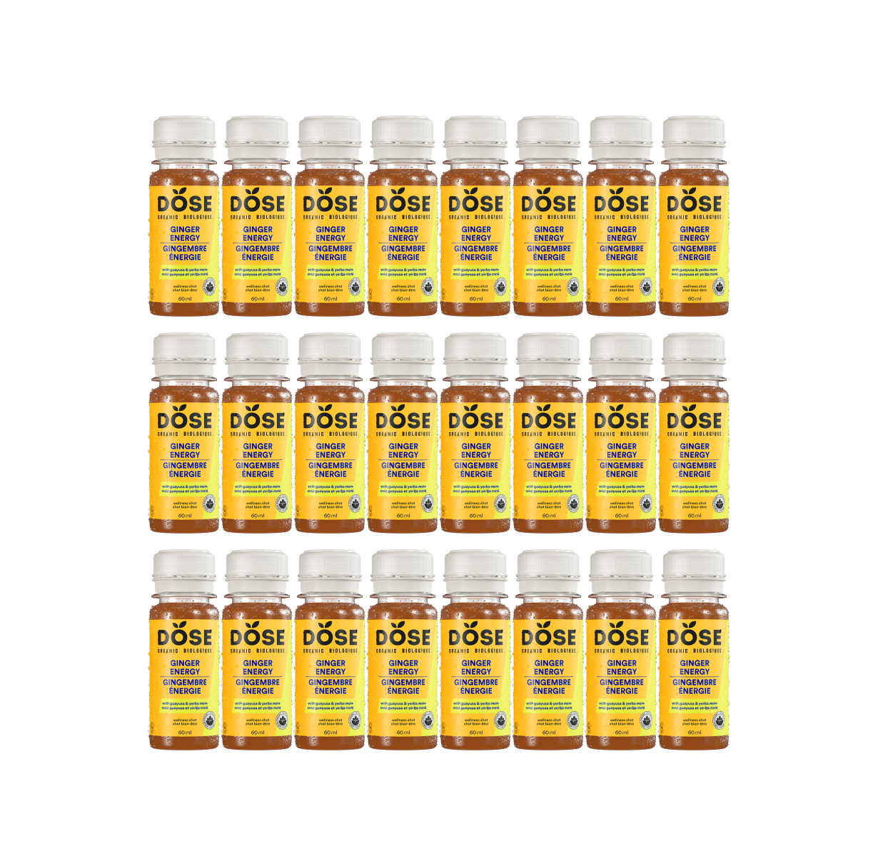 ENERGY - GINGEMBRE, LIME & GUAYUSA - 24 shots pressés à froid 60ml