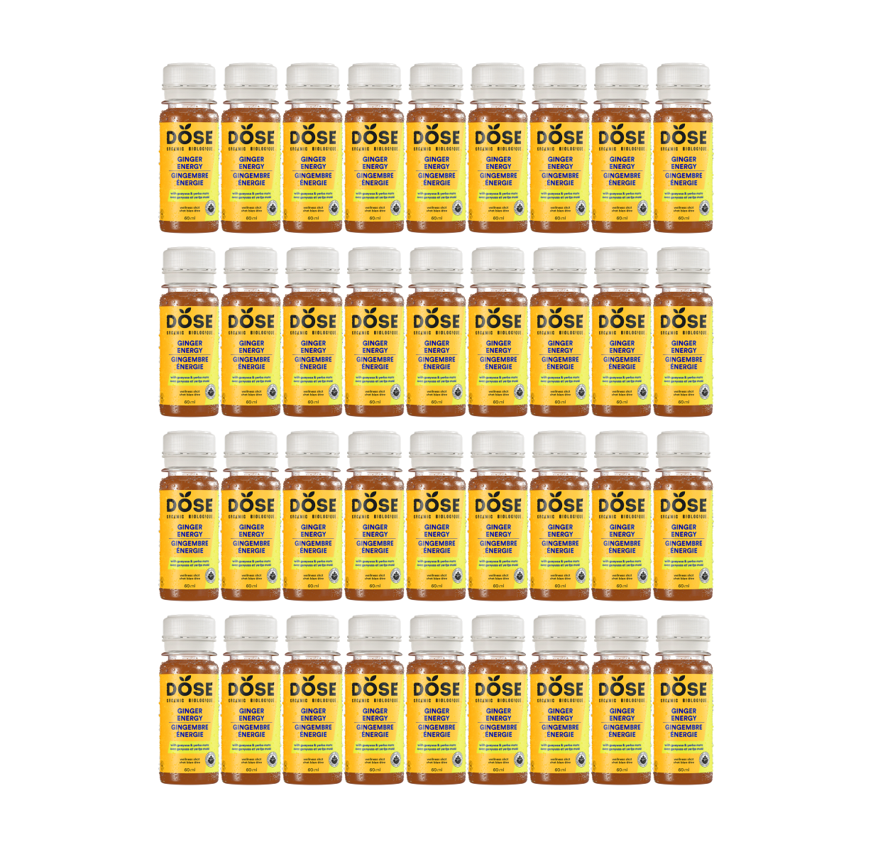 ENERGY - GINGEMBRE, LIME & GUAYUSA - 36 shots pressés à froid 60ml