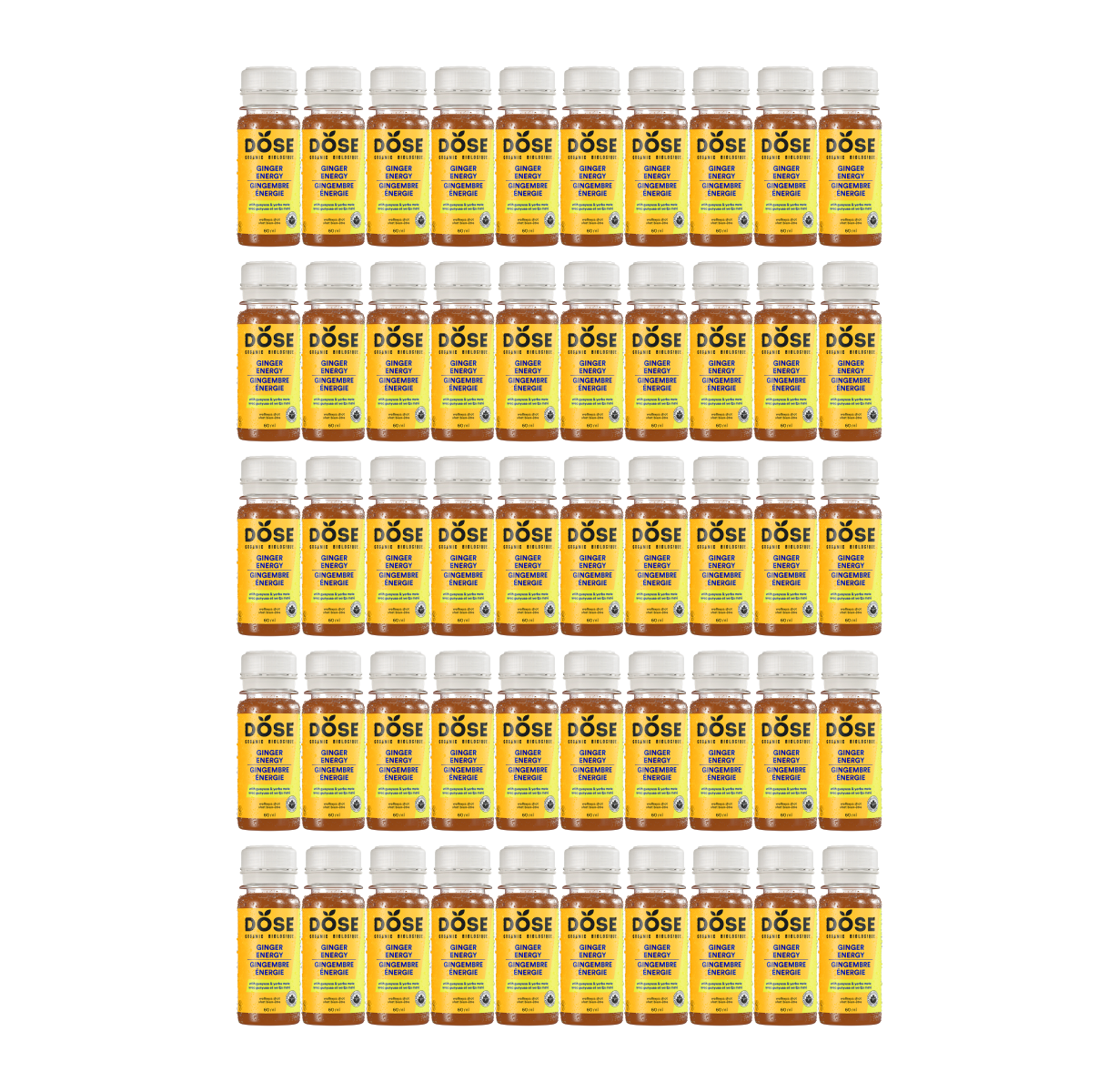 ENERGY - GINGEMBRE, LIME & GUAYUSA - 50 shots pressés à froid 60ml