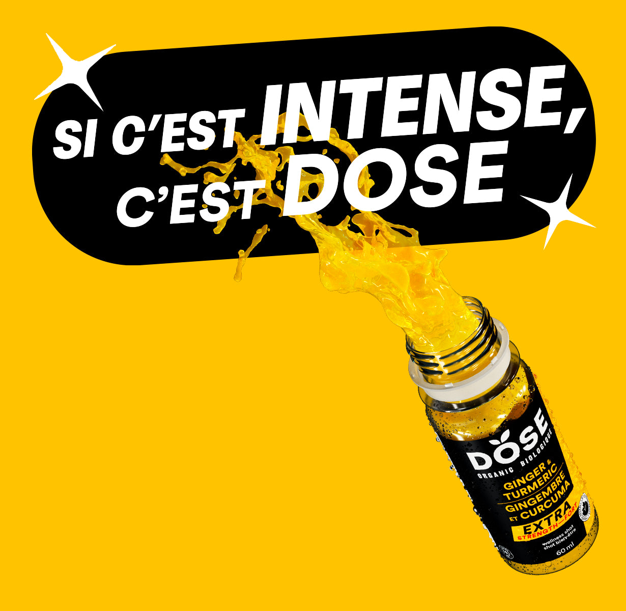 GINGEMBRE & CURCUMA EXTRA FORT - 50 shots biologiques pressés à froid 60ml