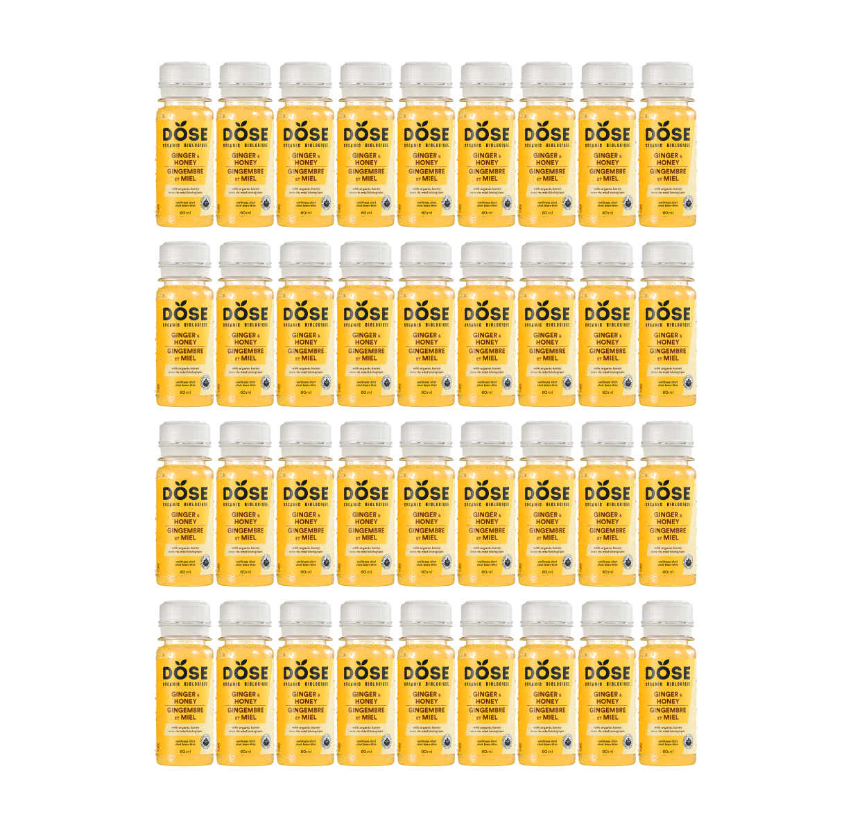 GINGEMBRE & MIEL - 36 shots biologiques pressés à froid 60ml