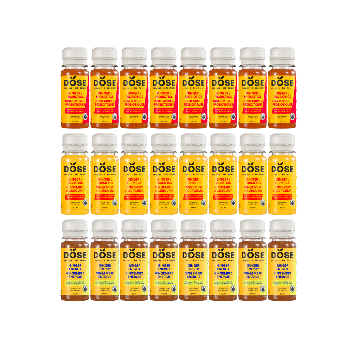 PACK VARIÉTÉ DE SHOTS - 24 shots pressés à froid 60ml