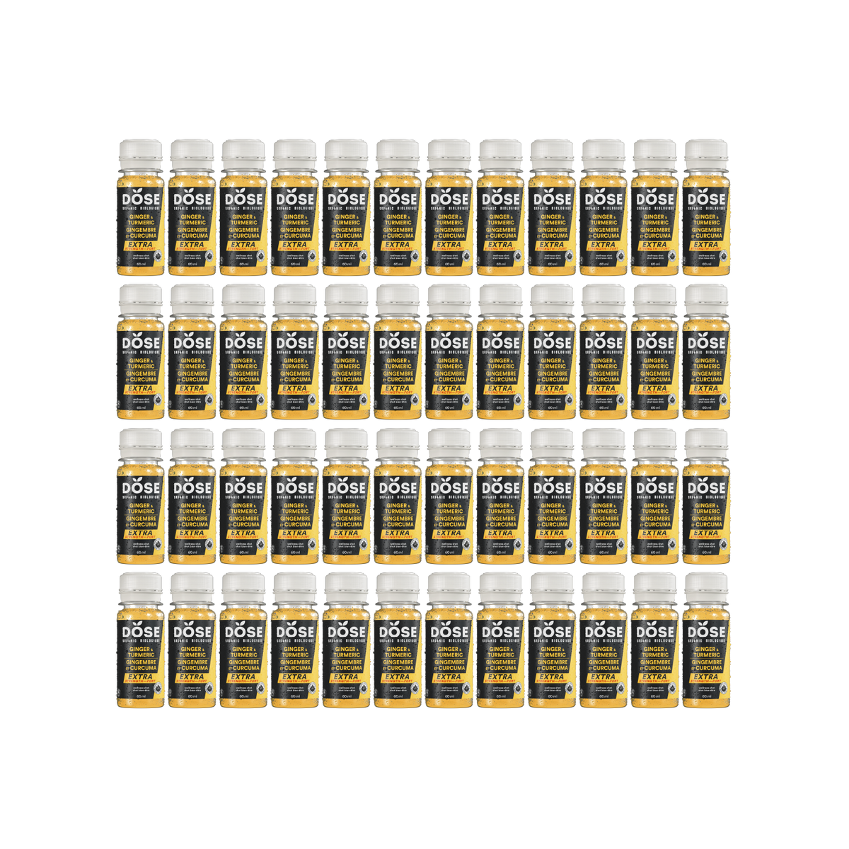 GINGER & TURMERIC EXTRA STRENGTH - 48 organic cold pressed shots