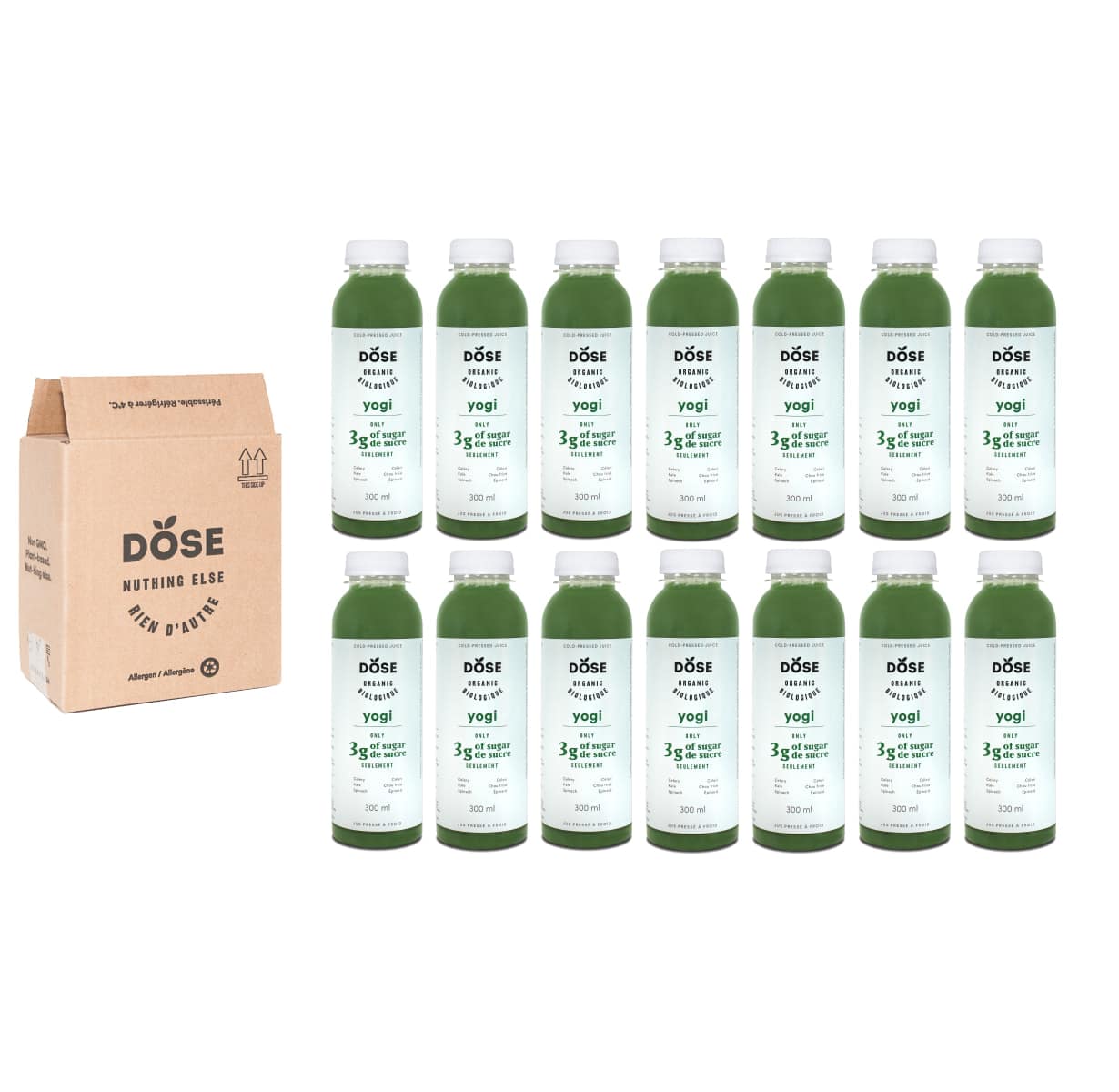EXPERT Green Juice YOGI - 2 Weeks Challenge Pack - 14 organic cold pressed juices 300ml