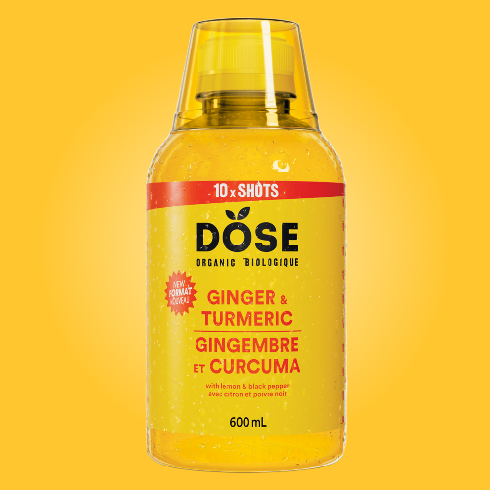 GINGER & TURMERIC 600ml - Organic cold pressed multi-serve bottle