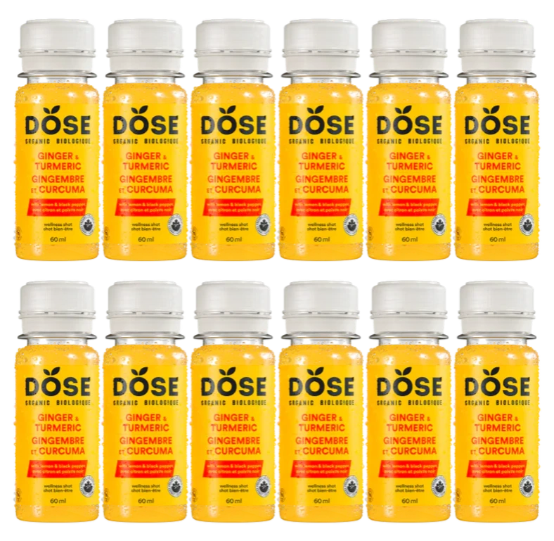 Organic Ginger & Tumeric Daily Energy Shot – Dose Juice
