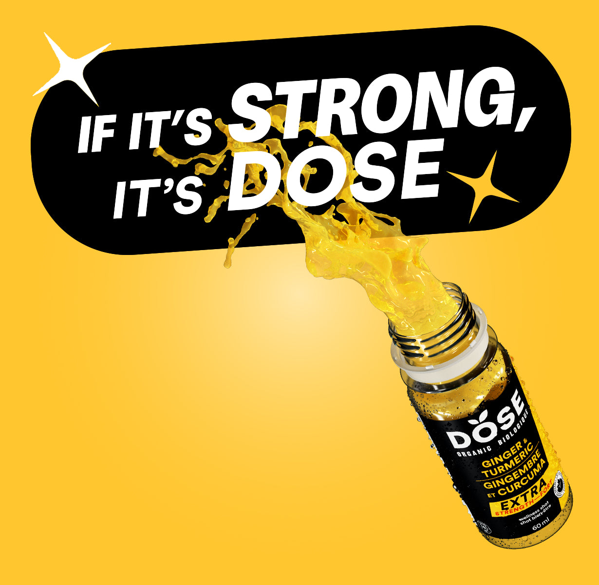 GINGER &amp; TURMERIC EXTRA STRENGTH - 36 organic cold pressed shots 60ml