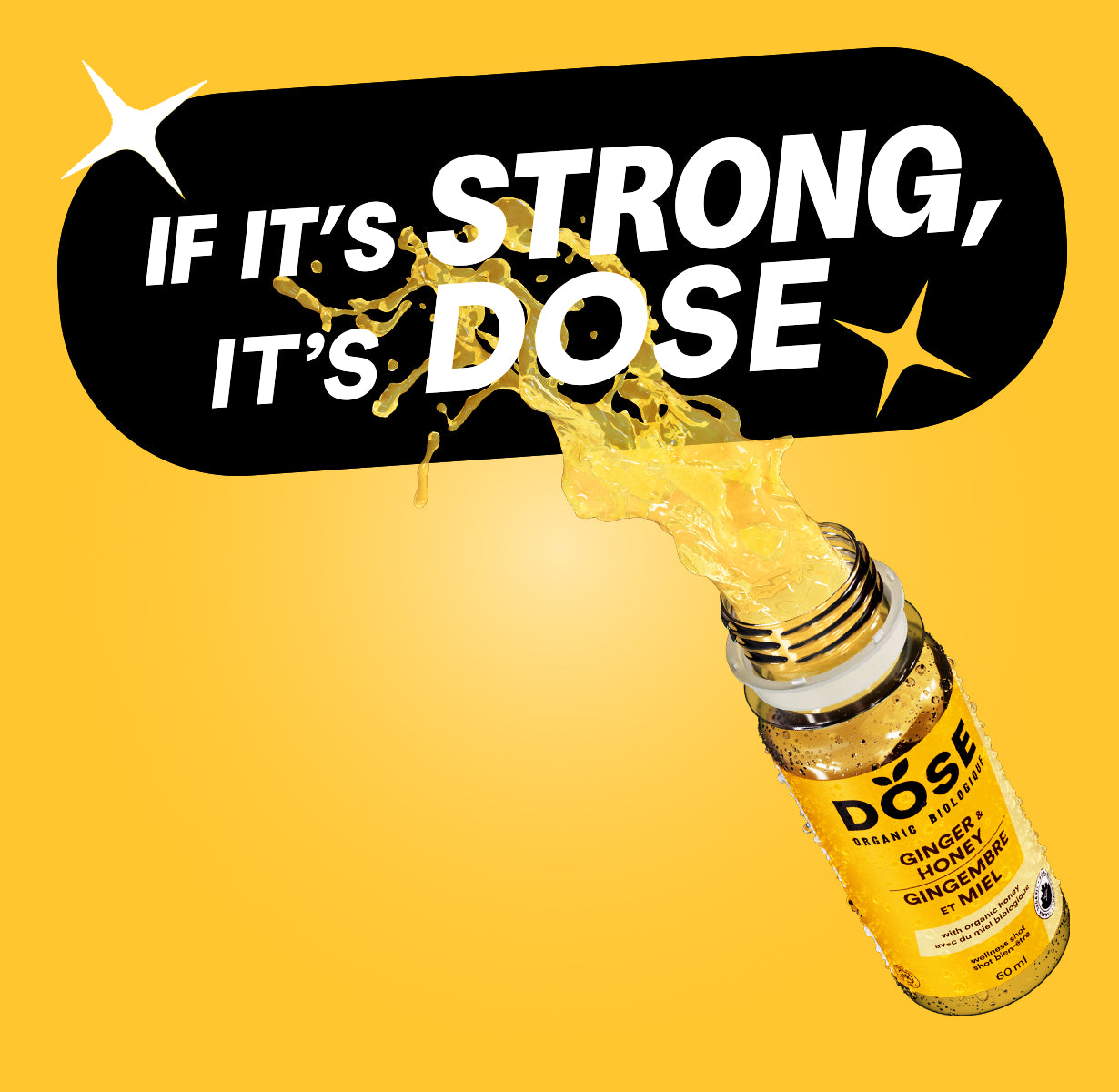 GINGER &amp; HONEY - organic cold-pressed shots 60ml