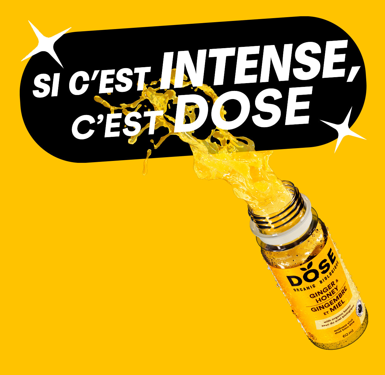 GINGER &amp; HONEY - organic cold-pressed shots 60ml