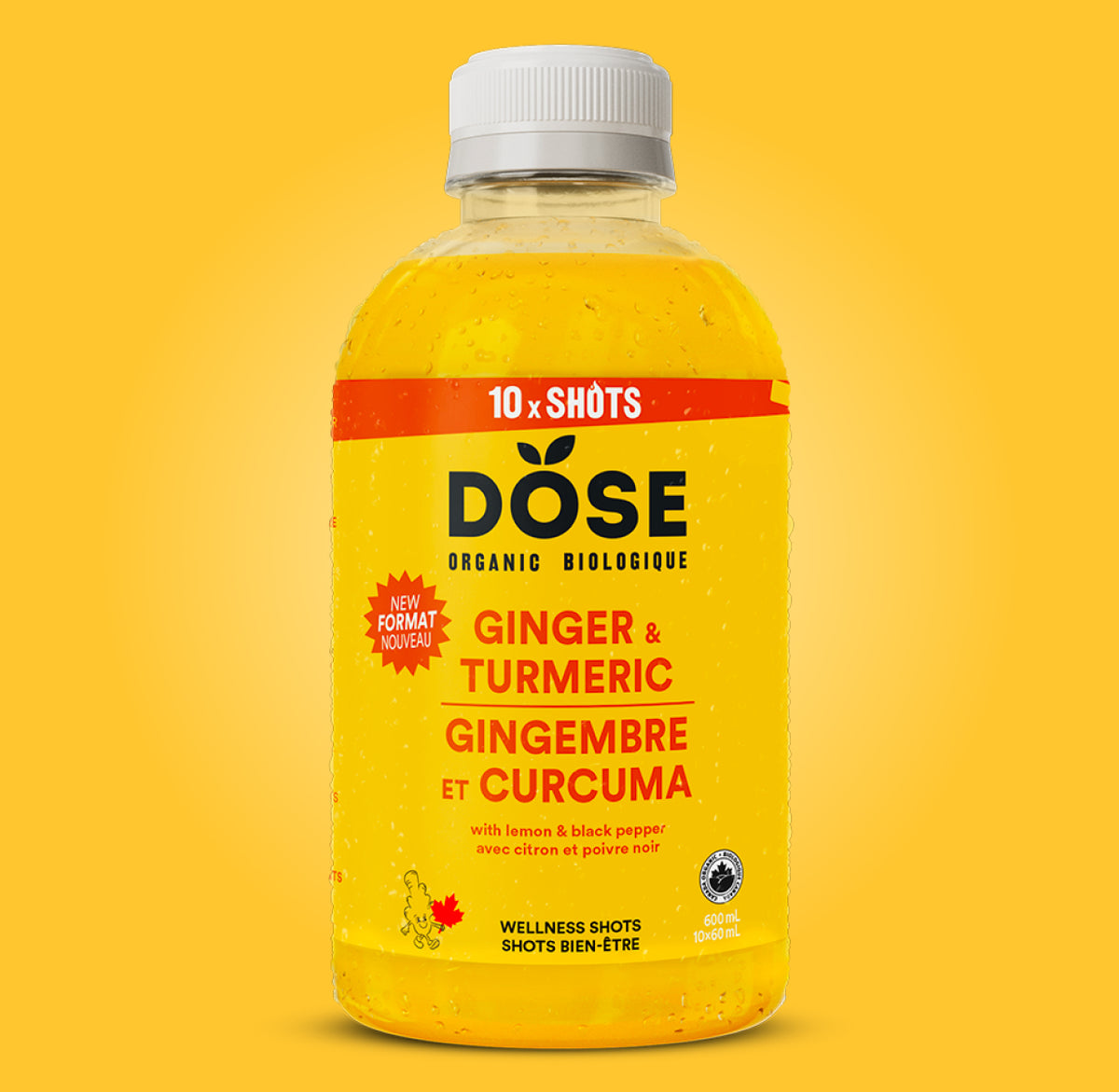 GINGEMBRE &amp; CURCUMA 60ml - Shot biologique pressé à froid