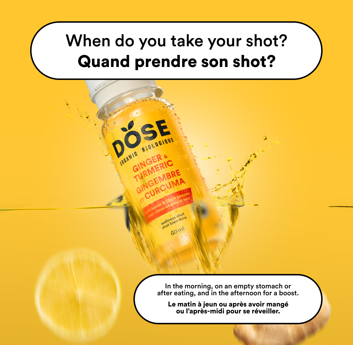 GINGER &amp; TURMERIC - 12 organic cold pressed shots 60ml