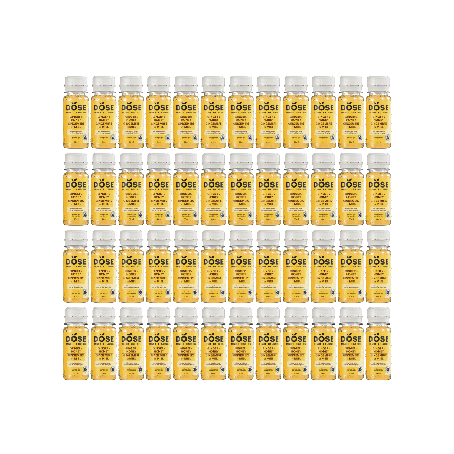GINGEMBRE &amp; MIEL - 48 shots biologiques pressés à froid 60ml