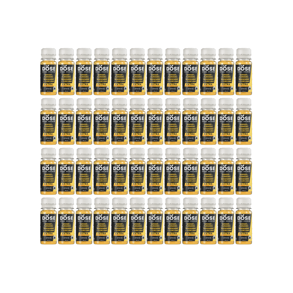 GINGER & TURMERIC EXTRA STRENGTH - 48 organic cold pressed shots 60ml ...