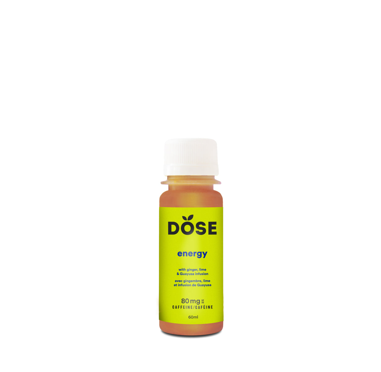 ENERGY 60ml - GINGER LIME &amp; GUAYUSA - cold-pressed shot