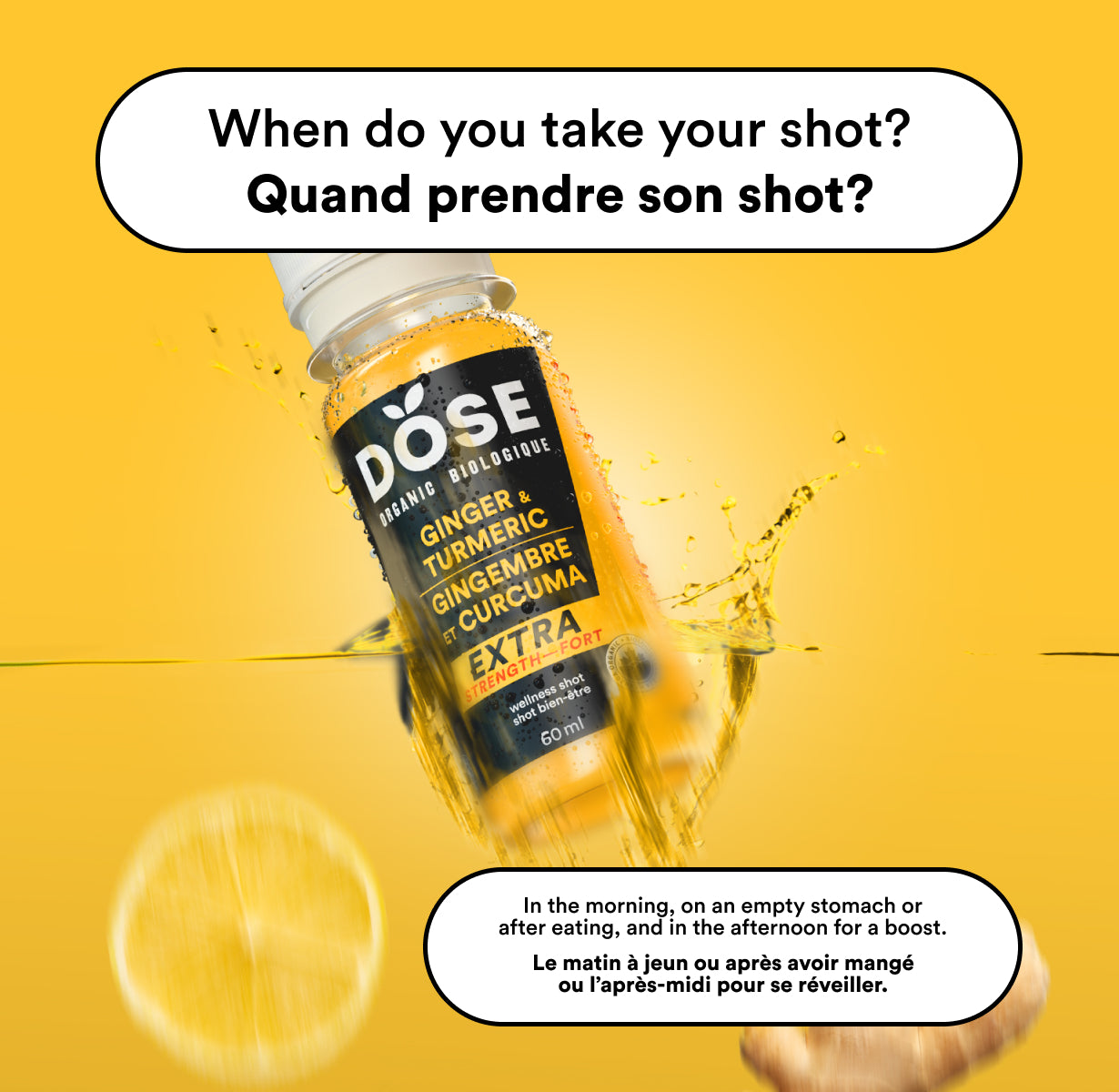 GINGER &amp; TURMERIC EXTRA STRENGTH - 36 organic cold pressed shots 60ml