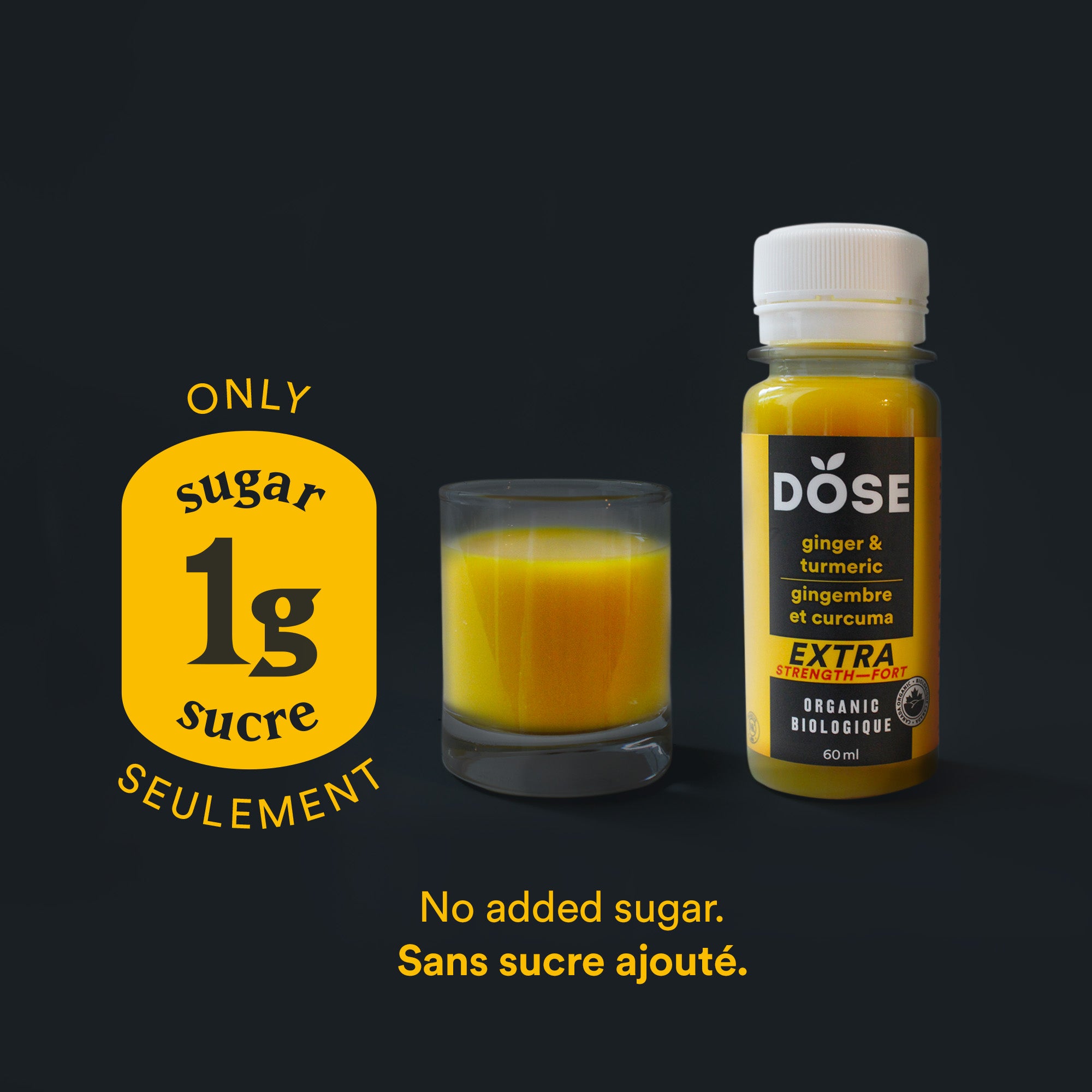 GINGER &amp; TURMERIC EXTRA STRENGTH - 24 organic cold pressed shots 60ml
